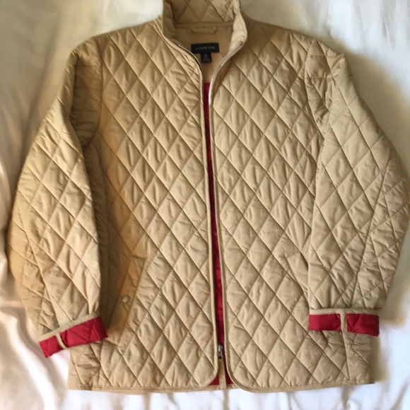 Lands' End Jackets & Blazers - Lands End diamond quilted tan jacket